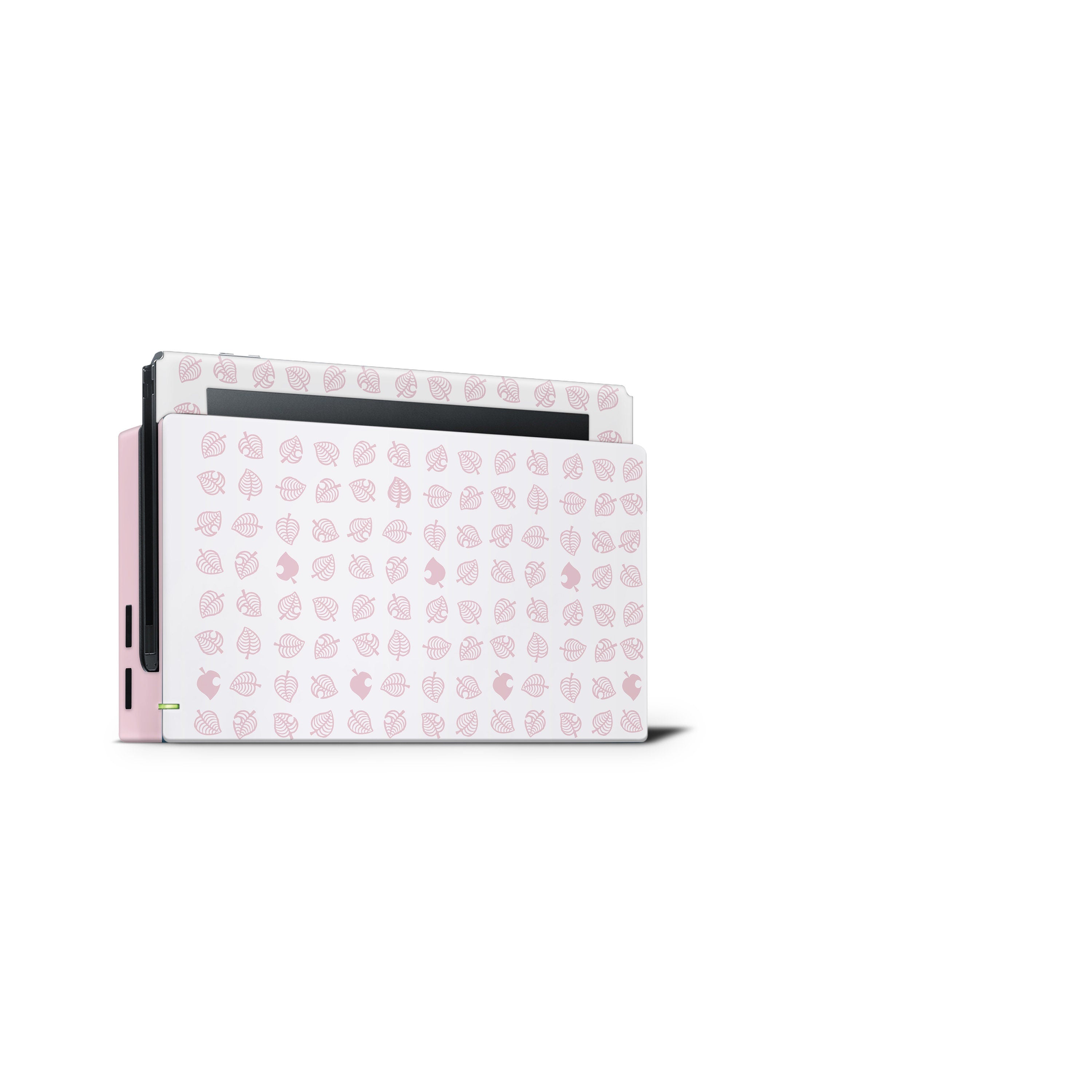 Pink nintendo switches skin, leaf Pastel pink switch skin Full wrap Cover decal Vinyl 3m