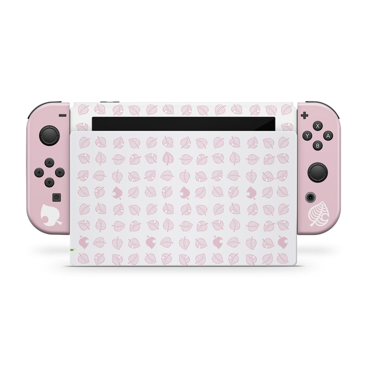 Pink nintendo switches skin, leaf Pastel pink switch skin Full wrap Cover decal Vinyl 3m