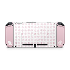 Pink nintendo switches skin, leaf Pastel pink switch skin Full wrap Cover decal Vinyl 3m