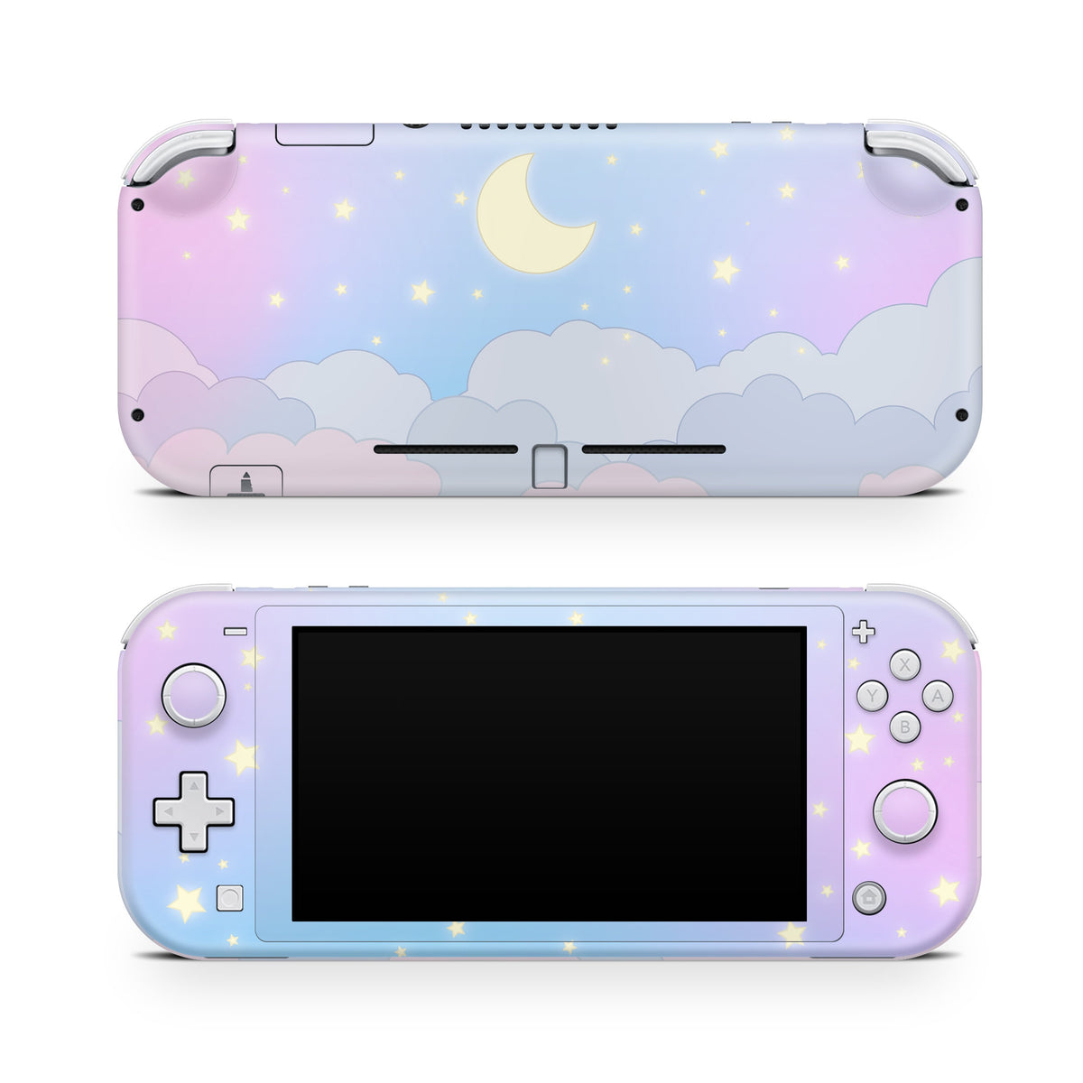 Clouds Nintendo switch Lite skin, Starry blue Lunar Sky switch lite moon 3m