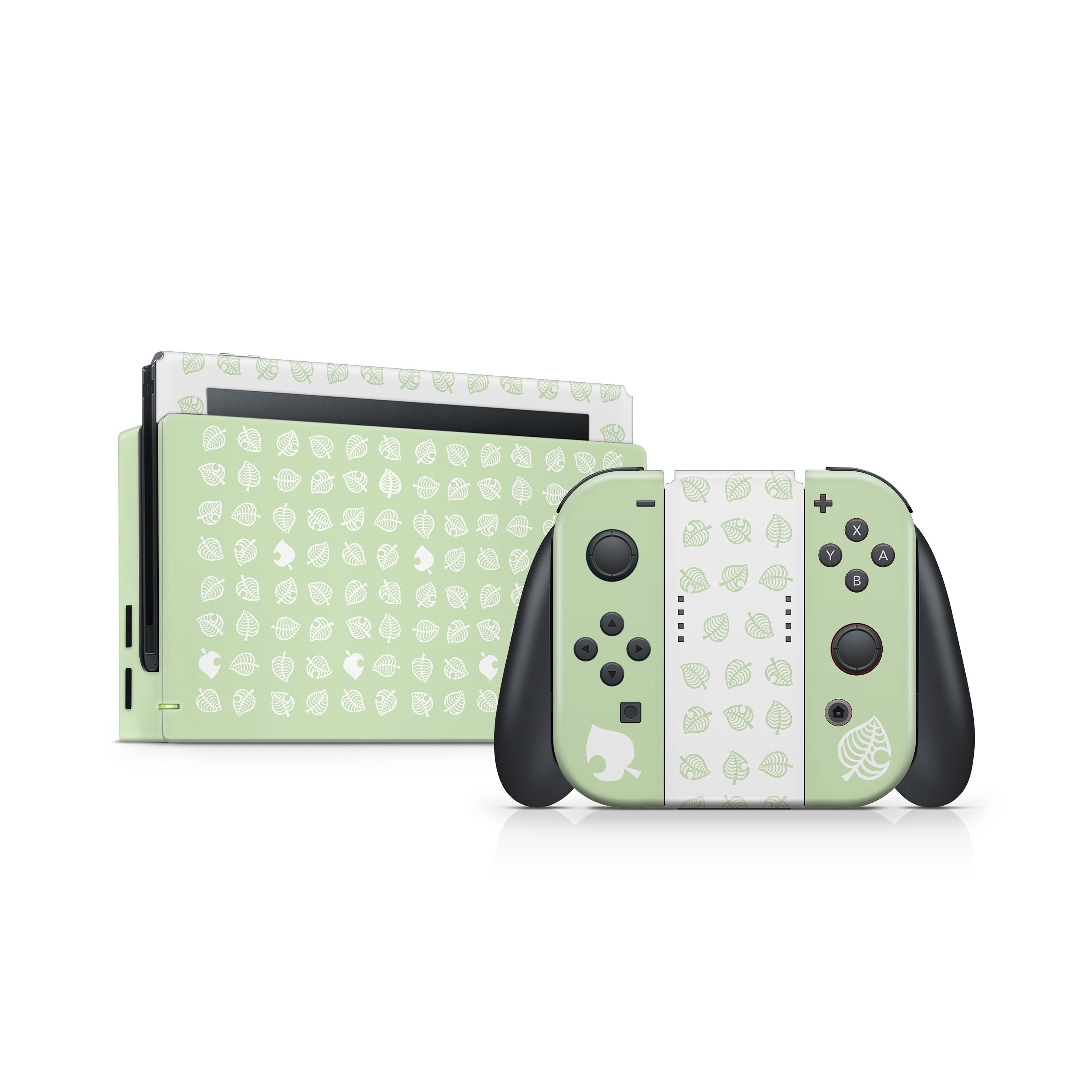 nintendo switches skin, leaf Switch skin, green leaves skin Full wrap 3m