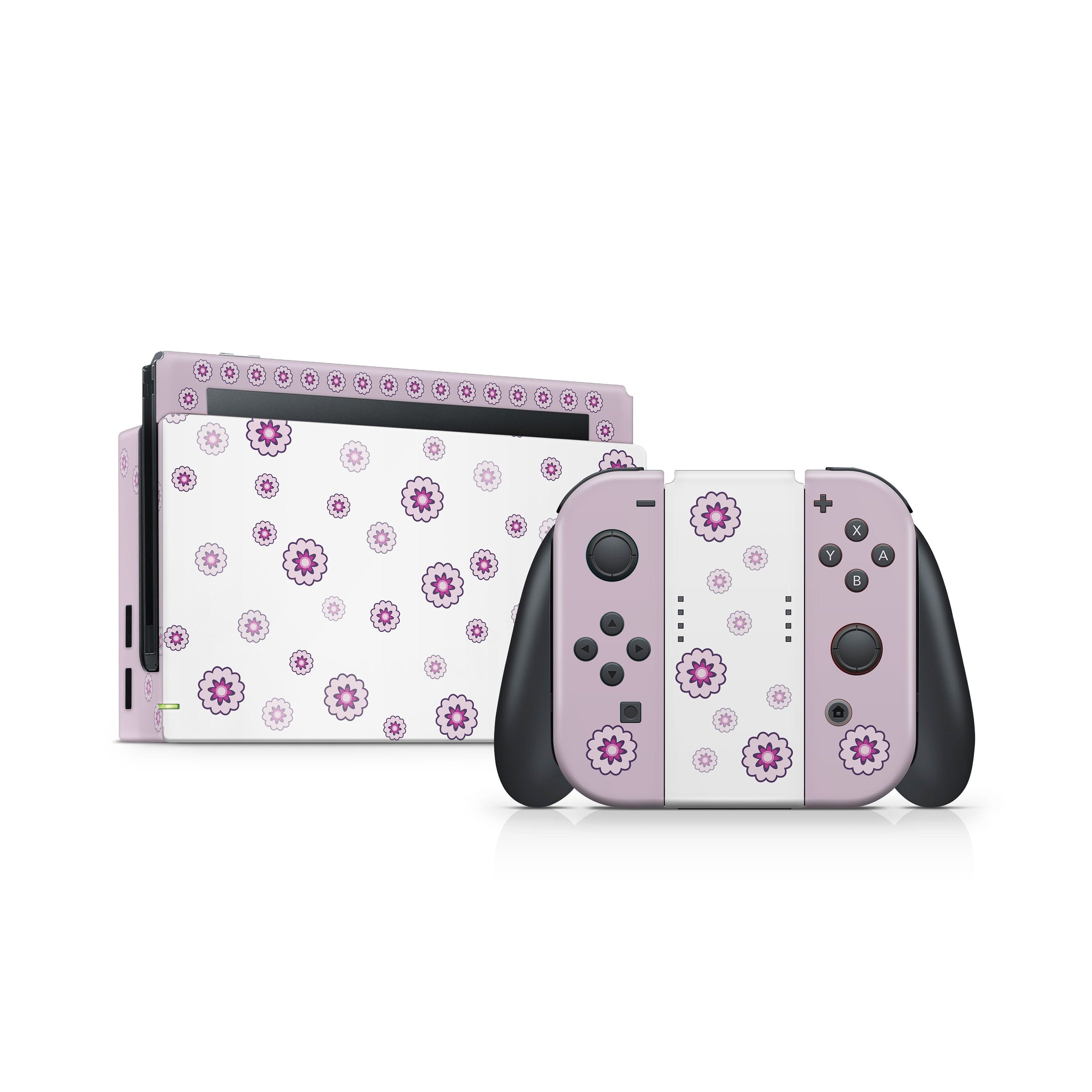 nintendo switches skin flowers, purple pastel switch skin Full wrap 3m