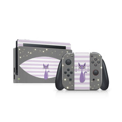 nintendo switches skin, Purple Cat Switch skin, Pet switch cover Full wrap 3m