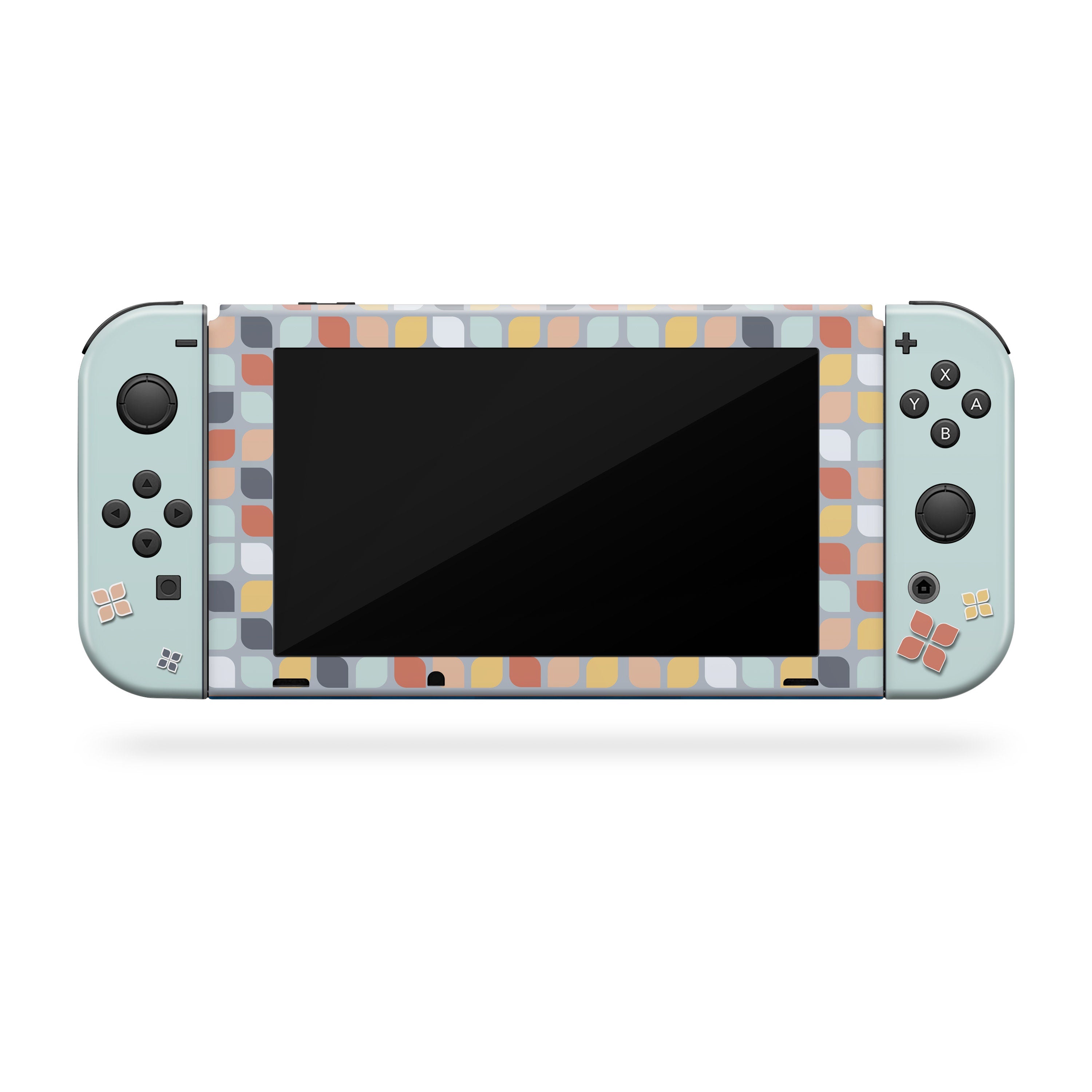 nintendo switches Mosaic skin, Mosaic switch blue skin  Full wrap 3m