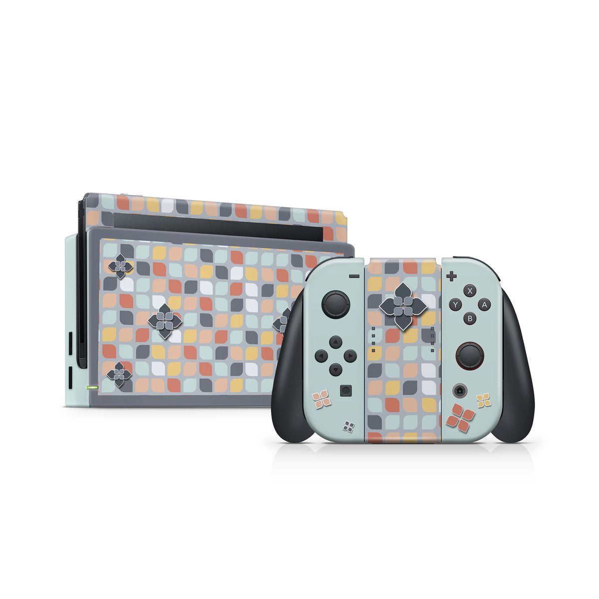 nintendo switches Mosaic skin, Mosaic switch blue skin  Full wrap 3m