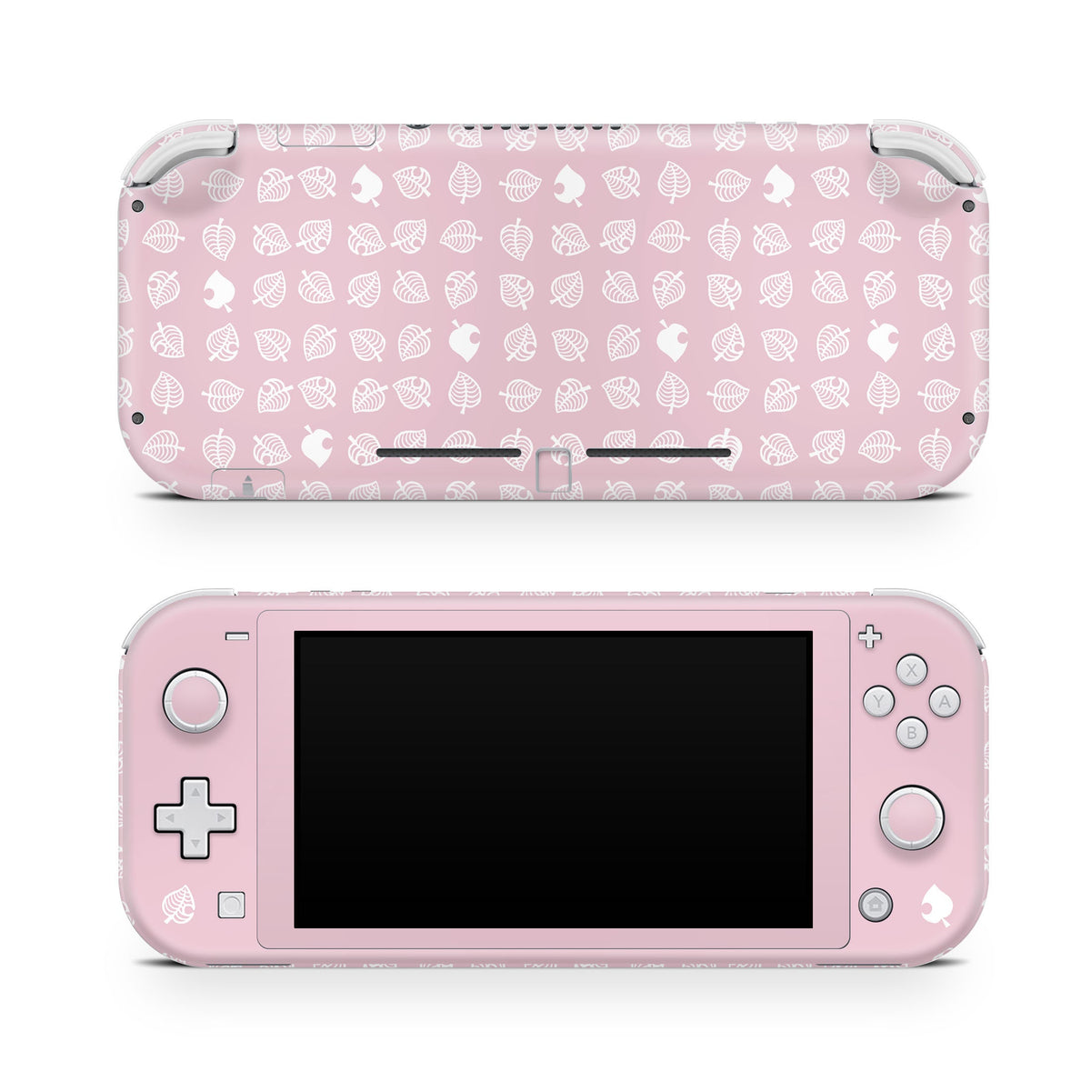 Pink Nintendo switch Lite skin, leaf Pastel pink skin Full wrap lite Cover decal Vinyl 3m