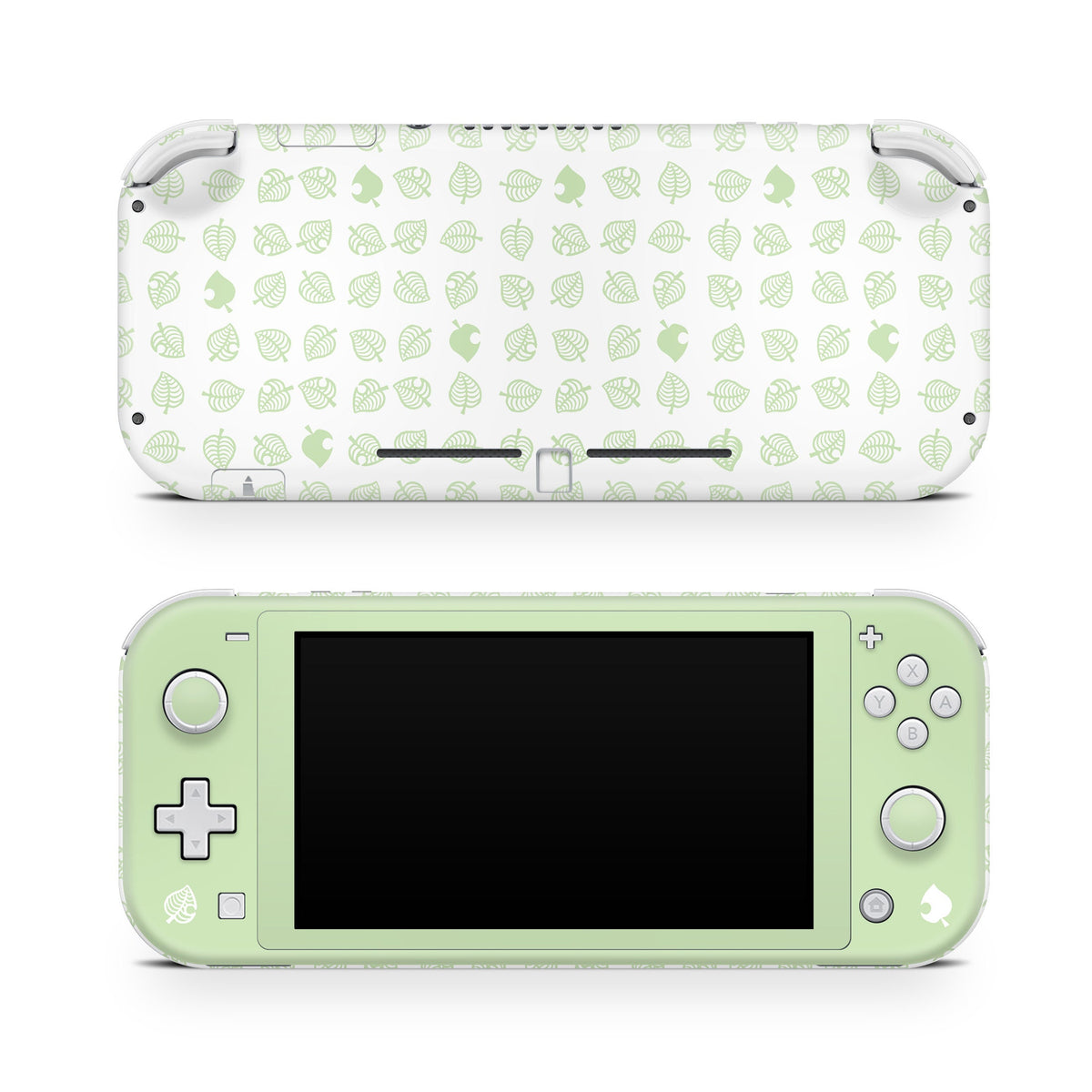 Leaves Nintendo Switch Lite skin, Pastel Green Leaf switch lite skin, vinyl 3m stickers