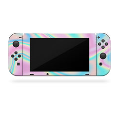 nintendo switches skin, Opal Iridescent Swirl Pattern, Full wrap 3m