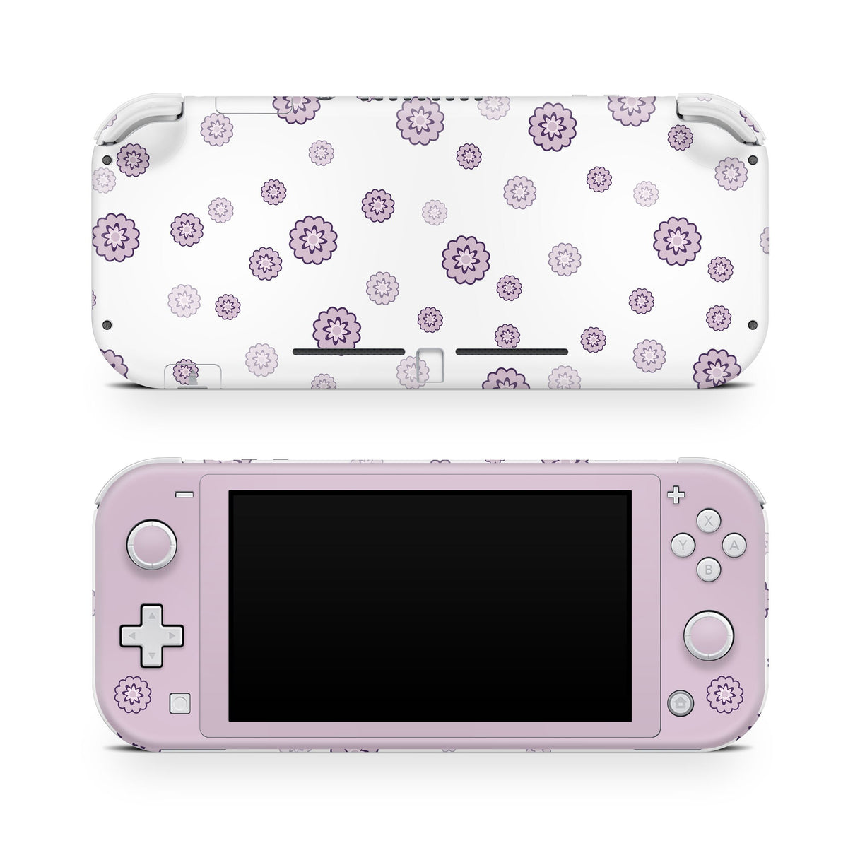 Nintendo switch lite skin, Pastel purple switch skin flower Full wrap Cover decal Vinyl 3m