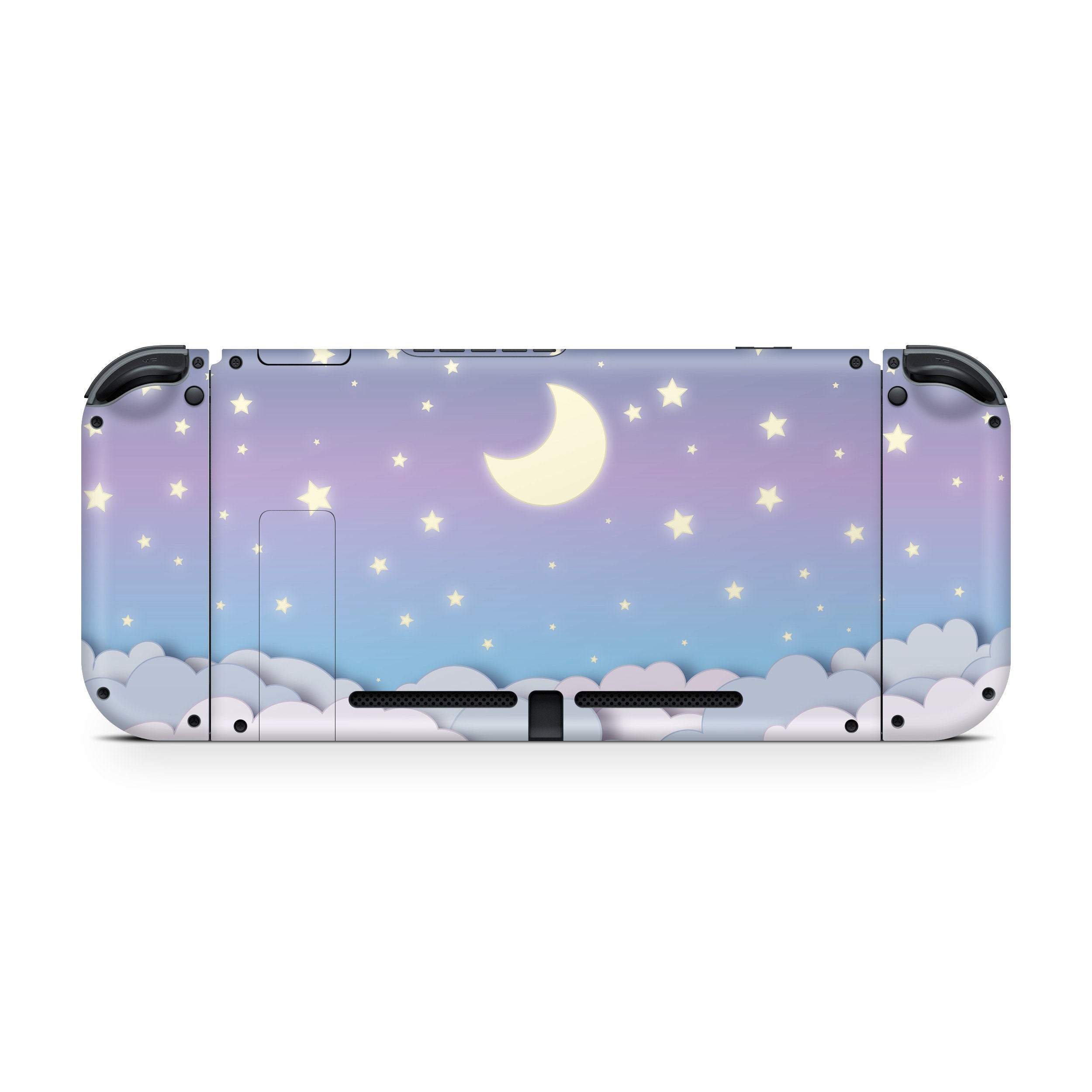 nintendo switches skin purple Clouds, Pastel Starry blue Sky switch skin moon Full wrap 3m