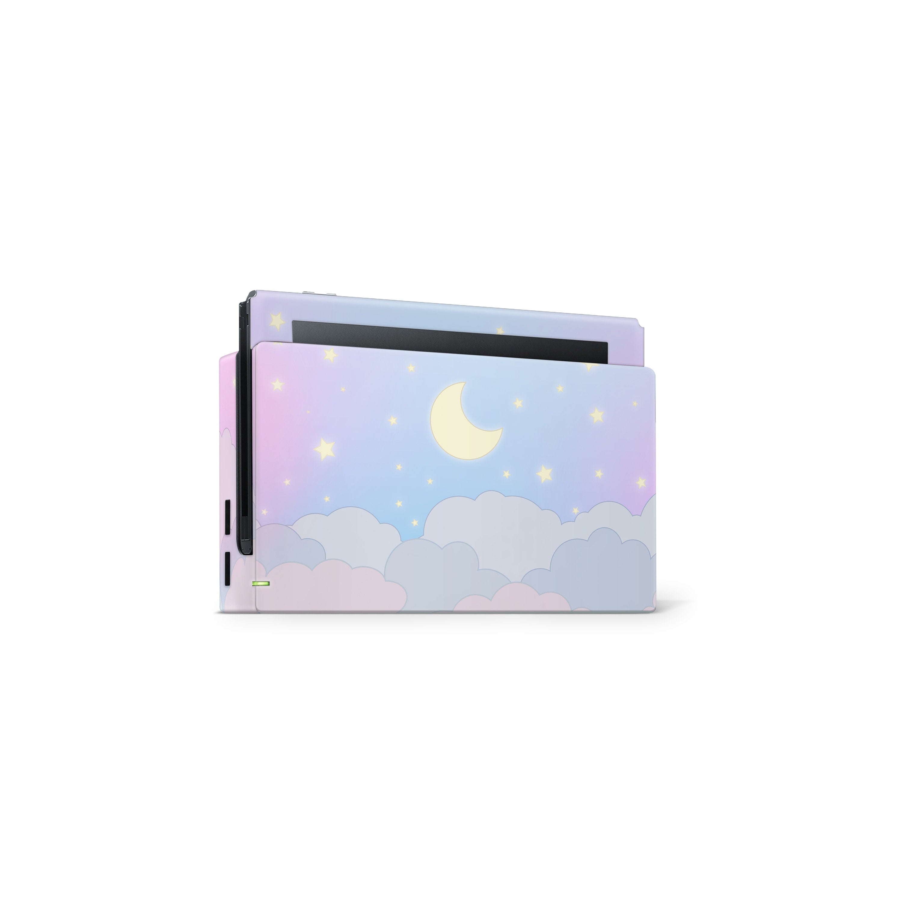 nintendo switches skin Clouds, Pastel Starry blue Sky switch skin moon Full wrap 3m