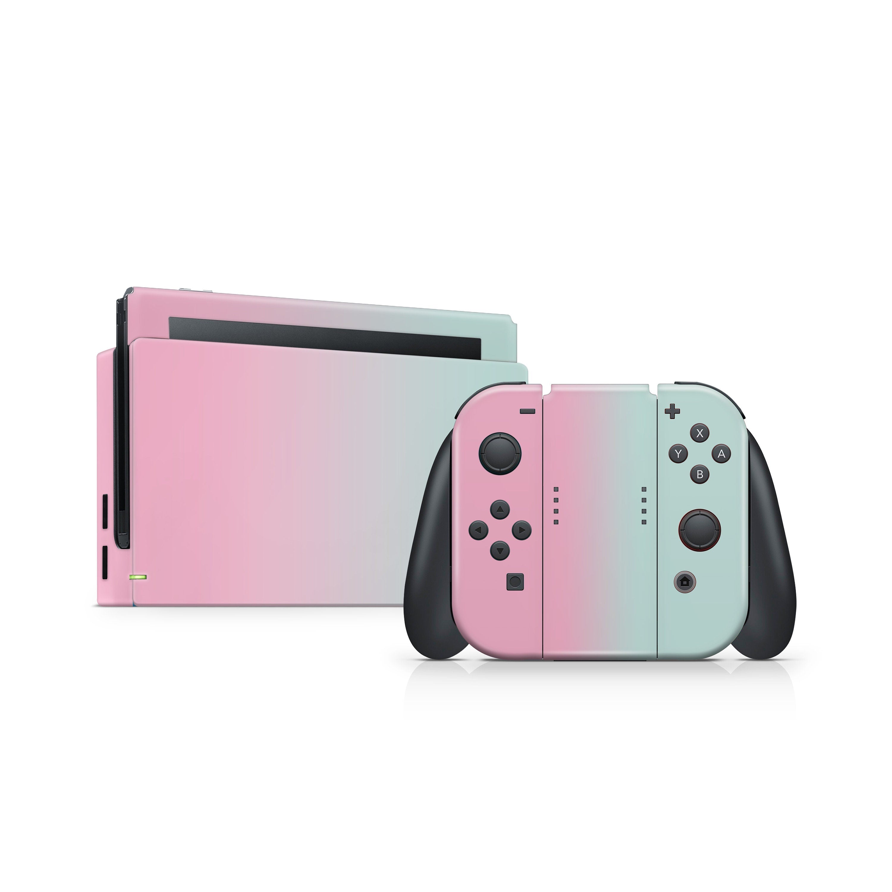 nintendo switches skin duo color, Pastel pink, Baby pink, Turquoise, Navy blue, and more