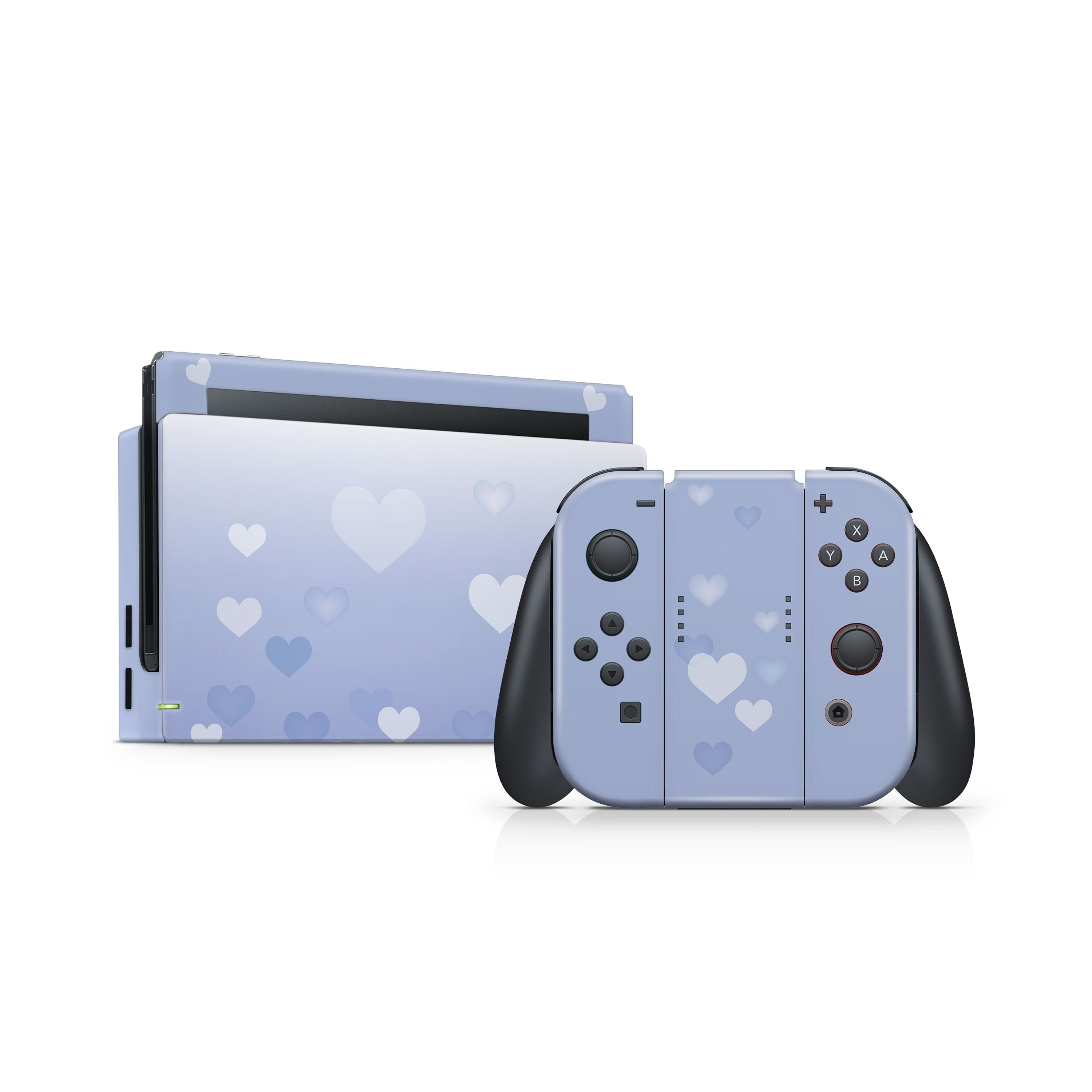 Clearance 70% sale - Blue nintendo switches skin, Hearts switch skin pastel 3m