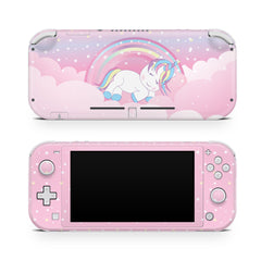 Pastel Pink Nintendo switches lite skin, Unicorn switch lite skin, Rainbow skin Full wrap 3m