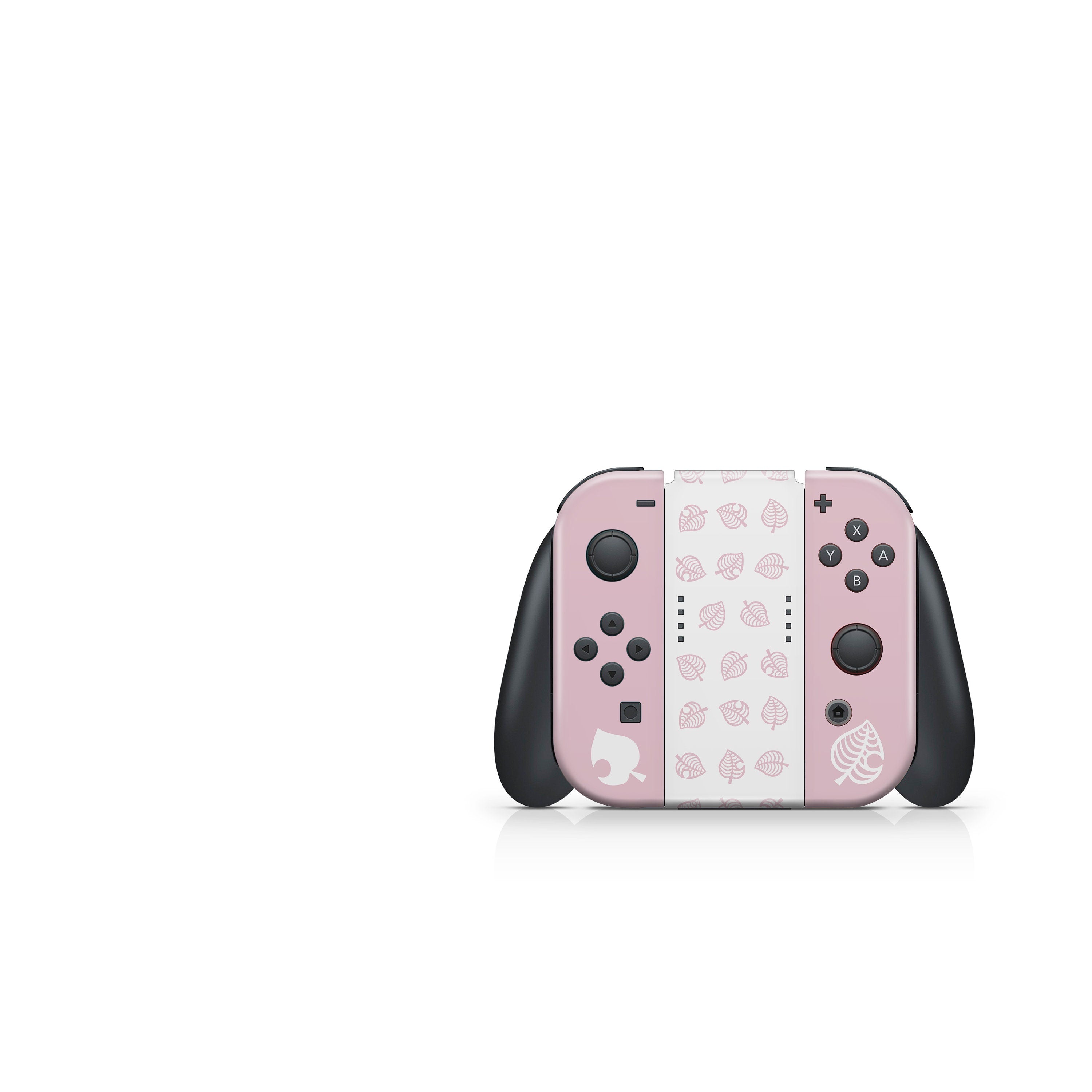 Pink nintendo switches skin, leaf Pastel pink switch skin Full wrap Cover decal Vinyl 3m