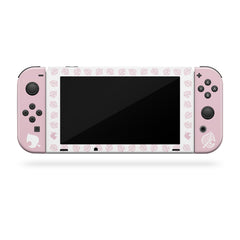 Pink nintendo switches skin, leaf Pastel pink switch skin Full wrap Cover decal Vinyl 3m