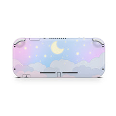 Clouds Nintendo switch Lite skin, Starry blue Lunar Sky switch lite moon 3m