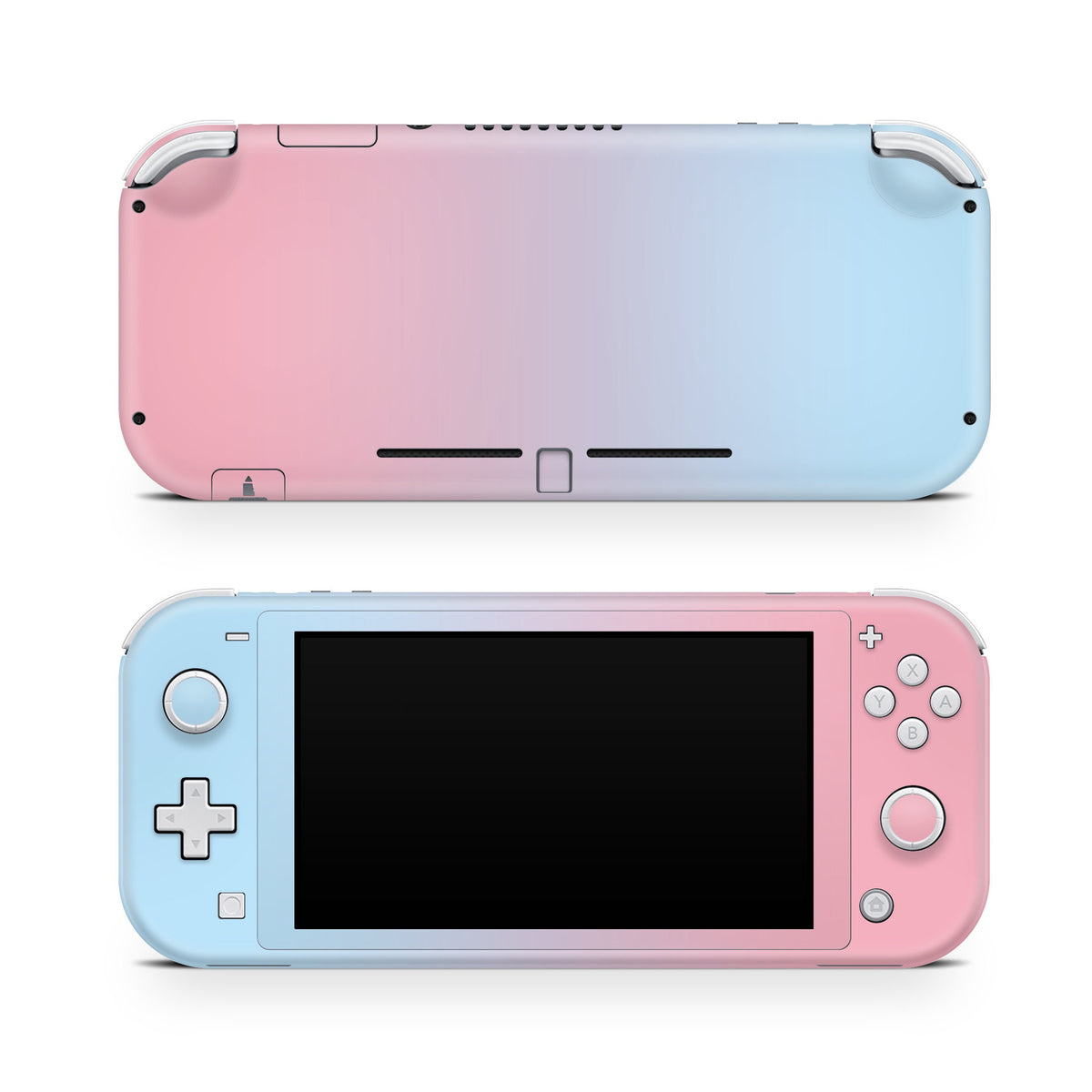 Nintendo switch lite skin Iridescent pastel, Duo color Pink and Baby Blue full wrap 3m