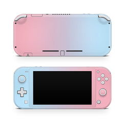 Nintendo switch lite skin Iridescent pastel, Duo color Pink and Baby Blue full wrap 3m