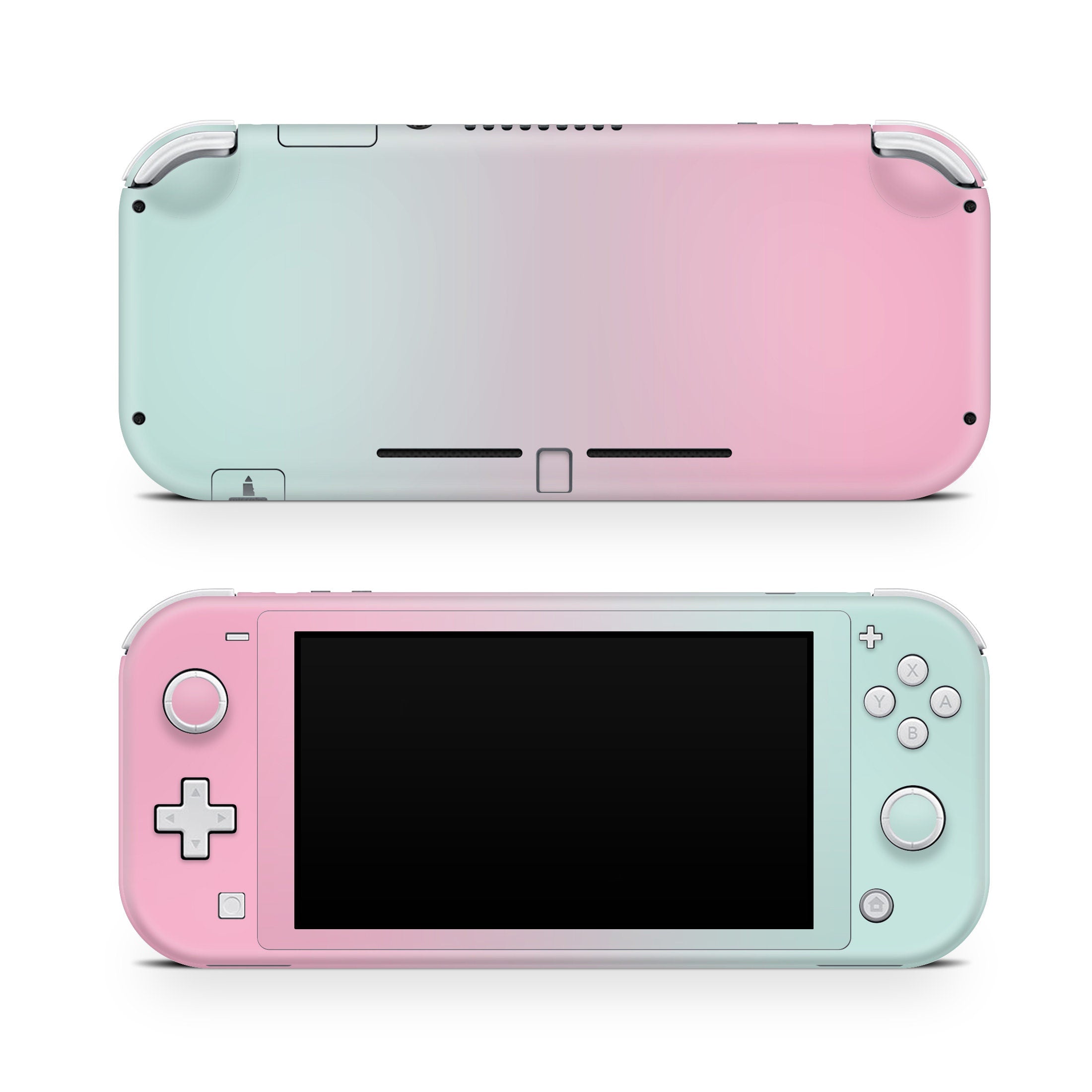 Nintendo switch lite skin Iridescent pastel, Duo color Pink and Green full  wrap 3m