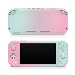 Nintendo switch lite skin Iridescent pastel, Duo color Pink and Green full wrap 3m