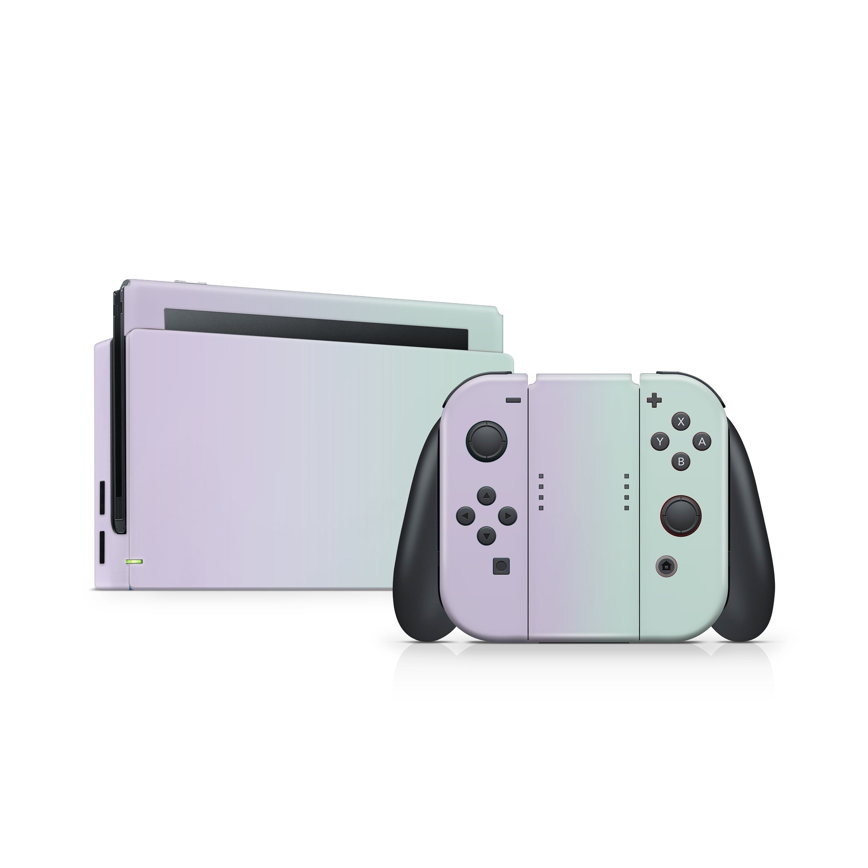 nintendo switches skin duo color, Pastel pink, Baby pink, Turquoise, Navy blue, and more