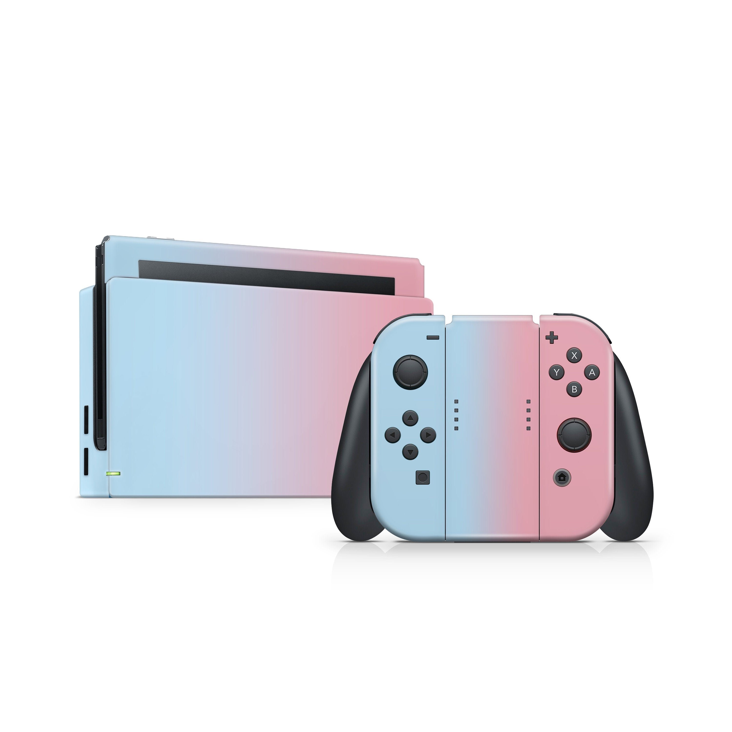 nintendo switches skin duo color, Pastel pink, Baby pink, Turquoise, Navy blue, and more