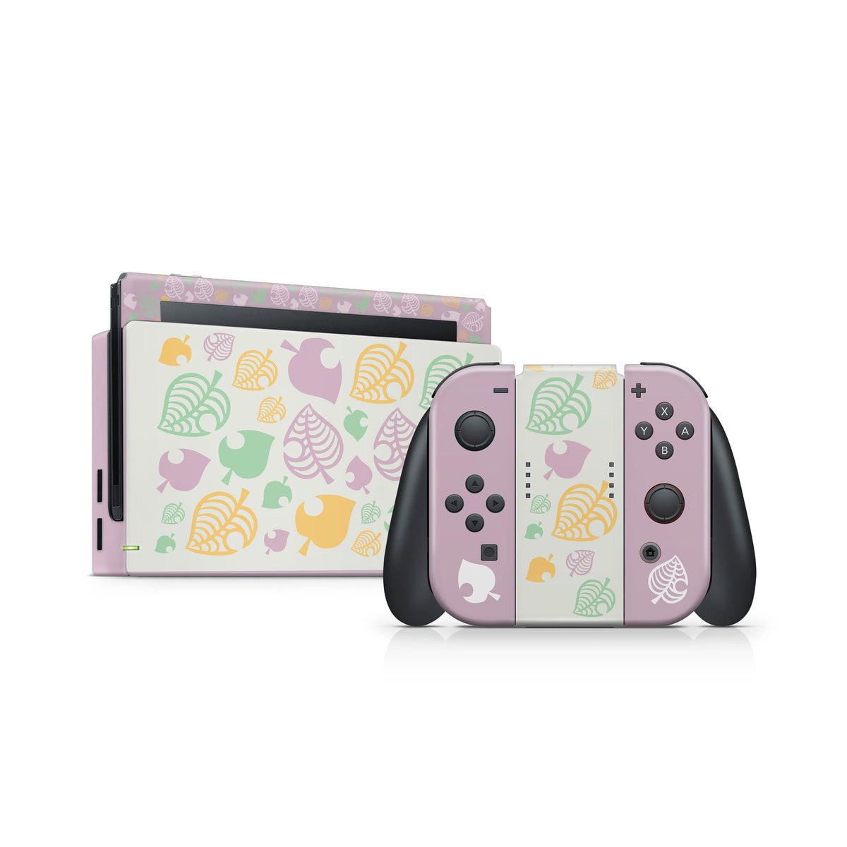 TACKY DESIGN Colorful Leaf Nintendo Switch Skin Wrap | Leaves 3M Vinyl Full Cover