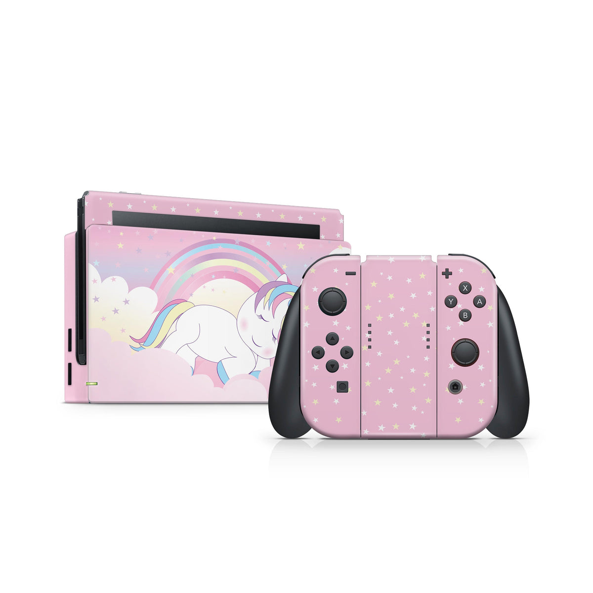 TACKY DESIGN Baby Unicorn Nintendo Switch Skin Wrap | Rainbow 3M Vinyl Full Cover