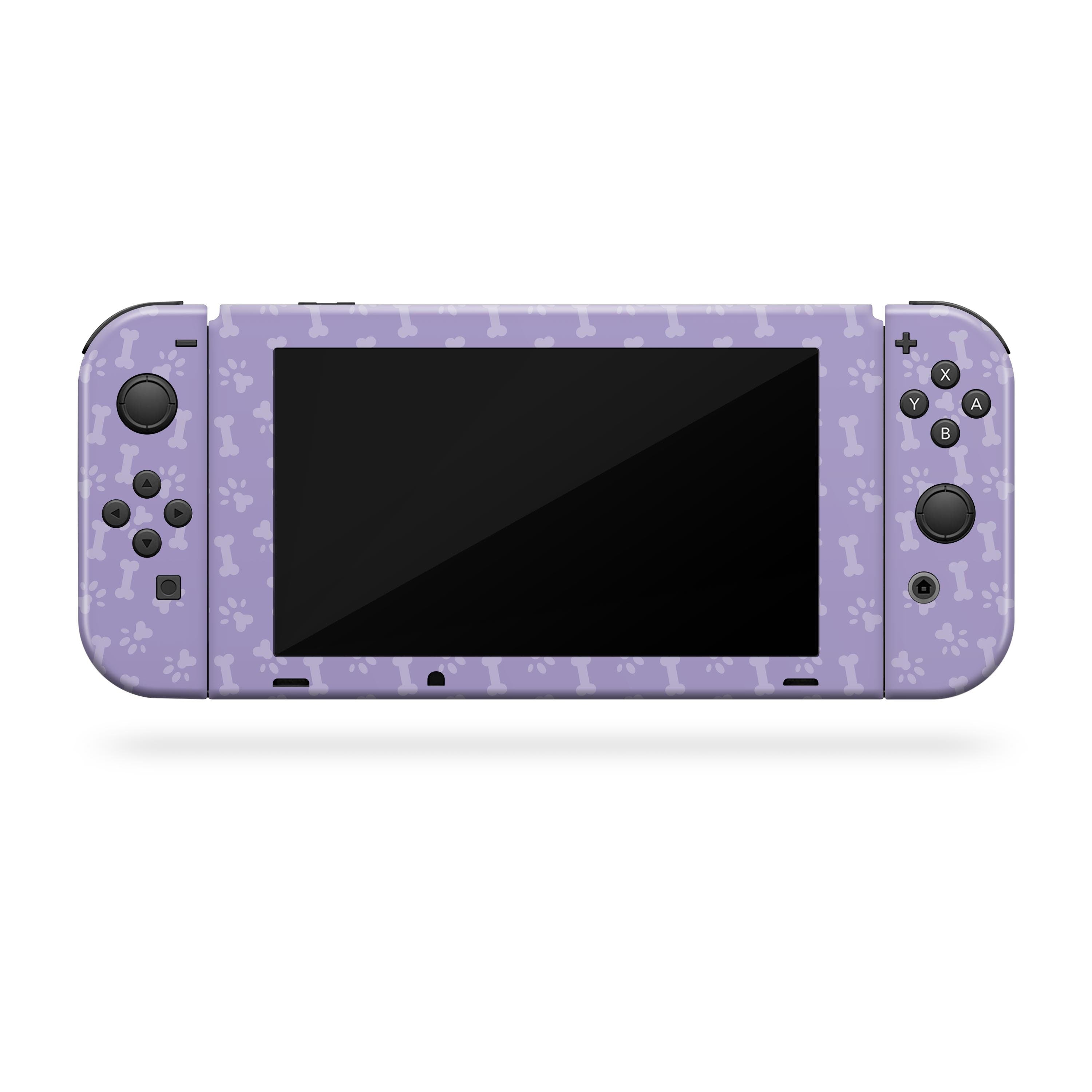 Purple nintendo switches skin, Cute puppy dog switch skin, Pet skin Full wrap 3m