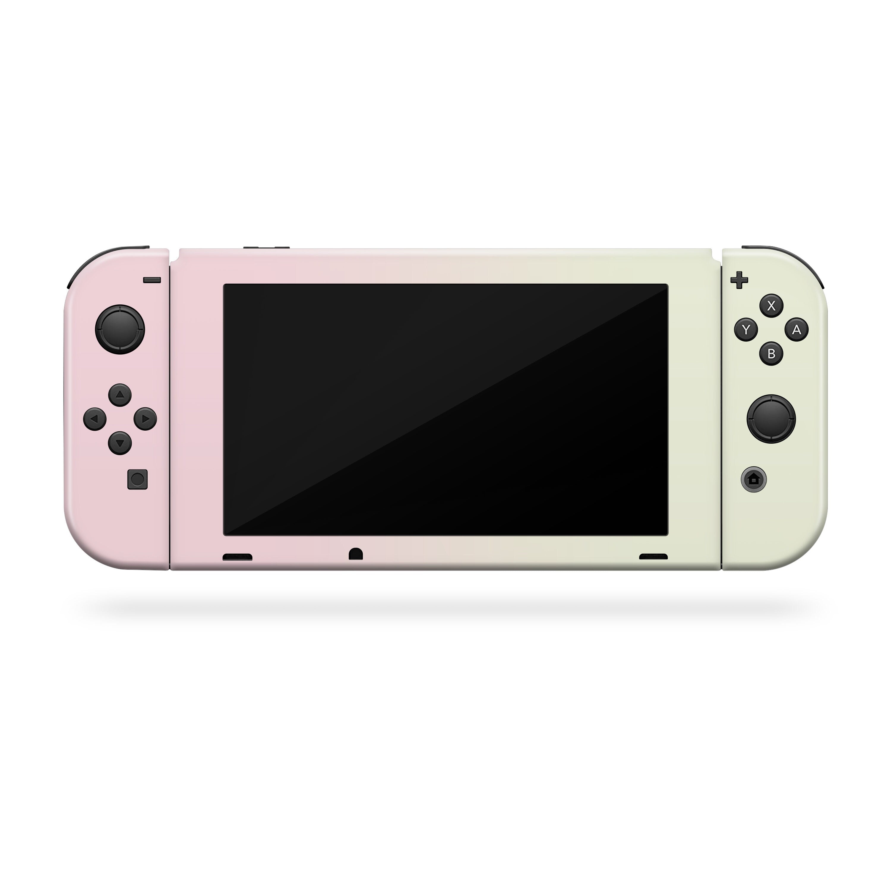 nintendo switches skin Duo color, Pastel pink and yellow switch skin