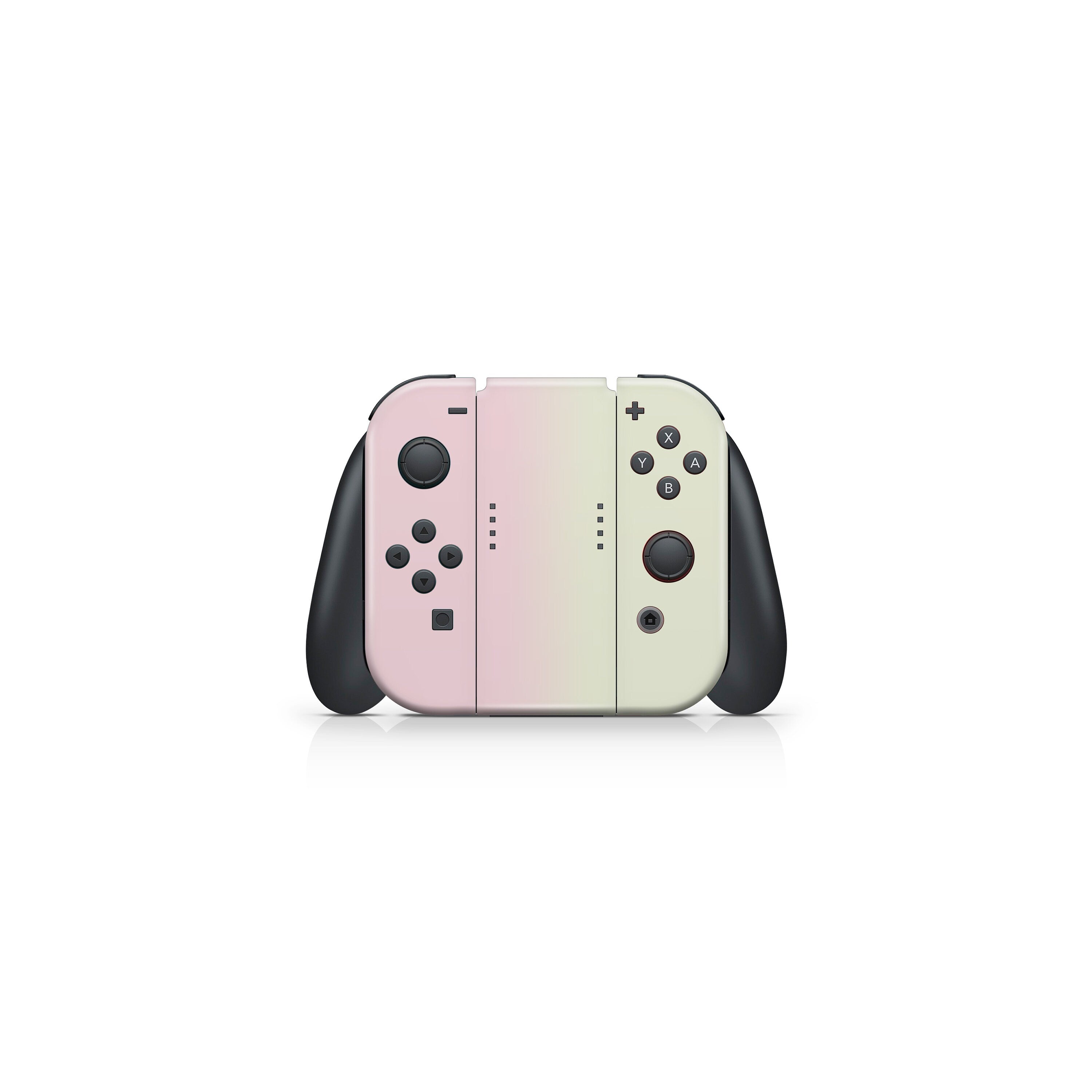 nintendo switches skin Duo color, Pastel pink and yellow switch skin