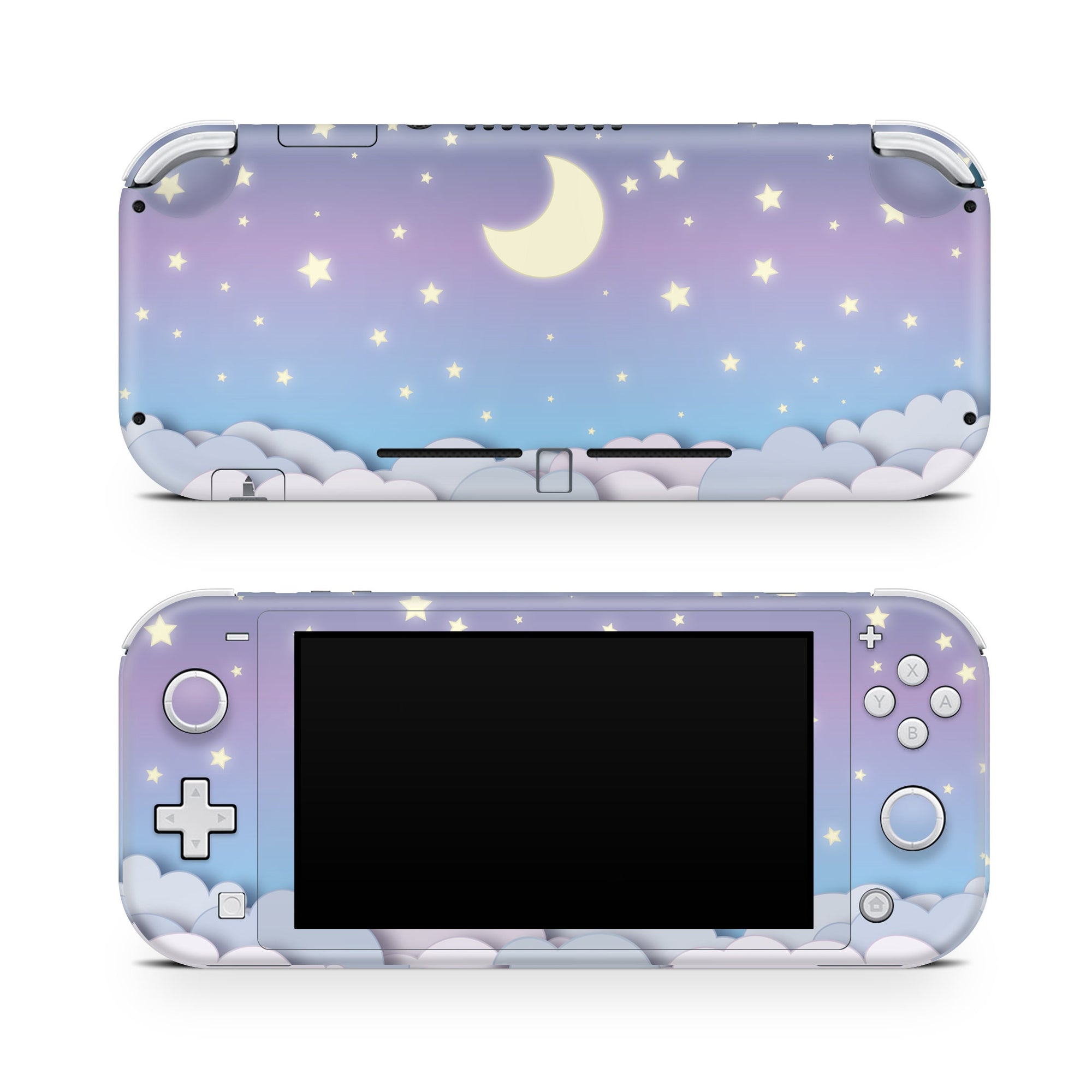 Nintendo switch Lite skin Clouds, Purple Starry Lunar Sky switch lite moon 3m