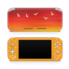 Nintendo switch lite skin Orange, Sunset switch lite skin, Full wrap 3M