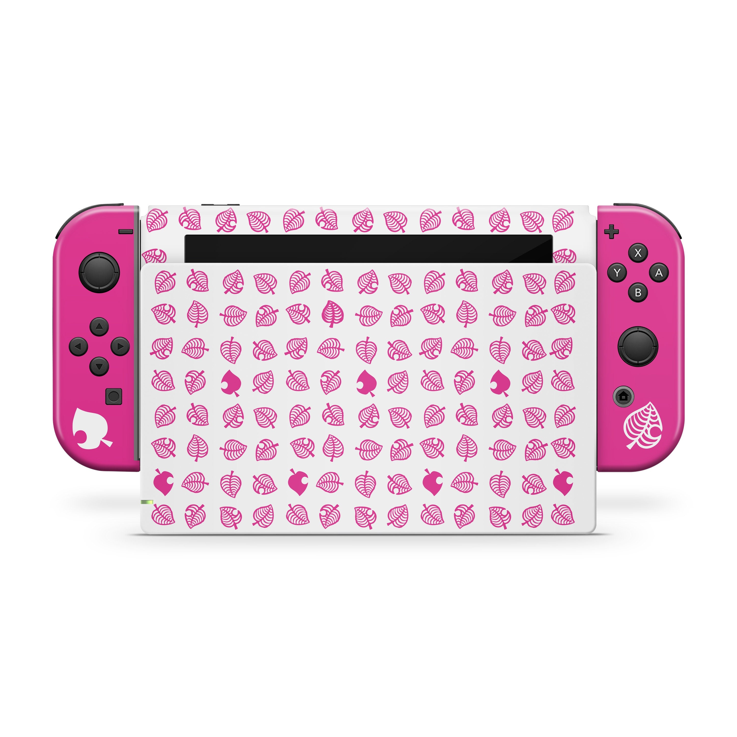 nintendo switches skin leaf, Pastel pink switch skin Full wrap Cover decal Vinyl 3m