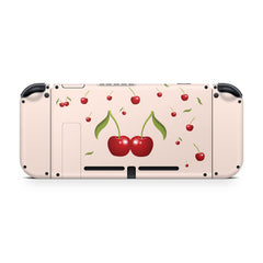 Clearance 70% sale - Nintendo Switches skin Cherries, Cute pastel pink switch skin Full cover 3m