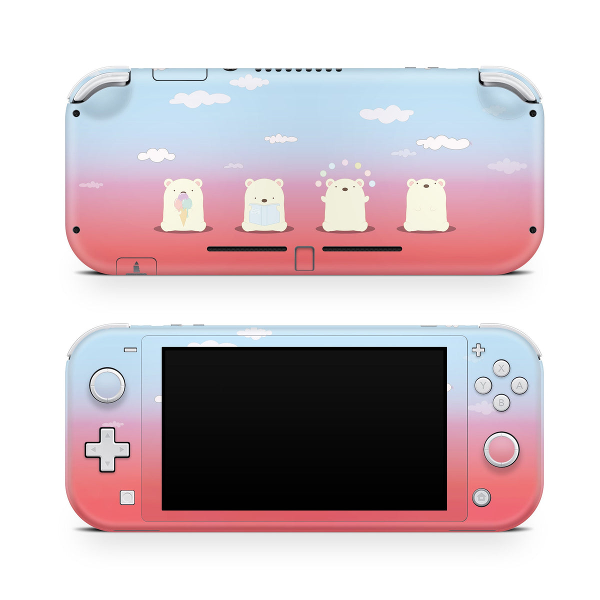 Nintendo switch Lite skin bears, Pastel switch lite skin Full Cover Vinyl 3m