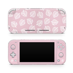 Nintendo switch Lite skin leaf, Pastel pink switch skin Leaves Full wrap Cover Vinyl 3m