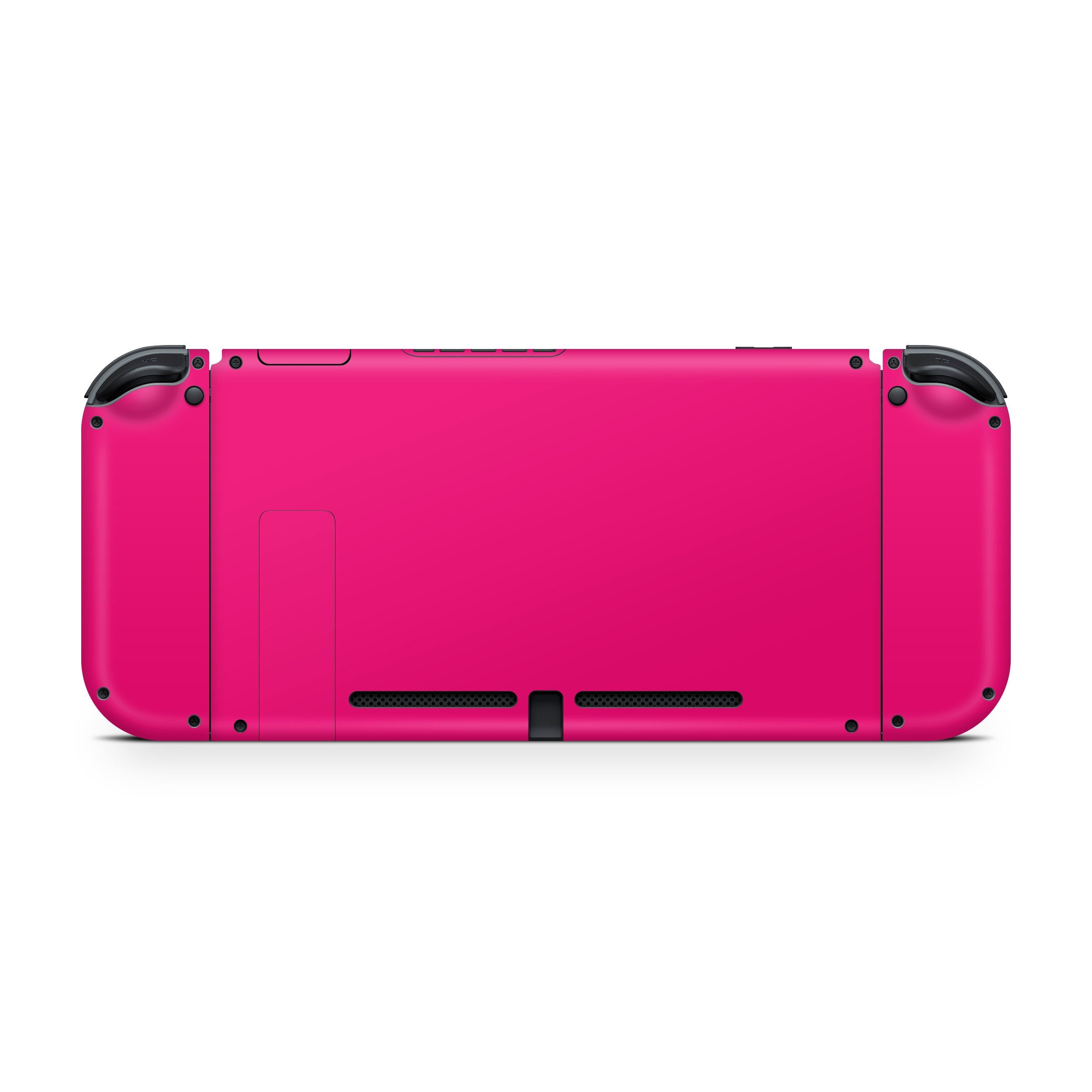 nintendo switches skin pink solid color, full cover premium vinyl 3m