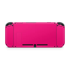 nintendo switches skin pink solid color, full cover premium vinyl 3m