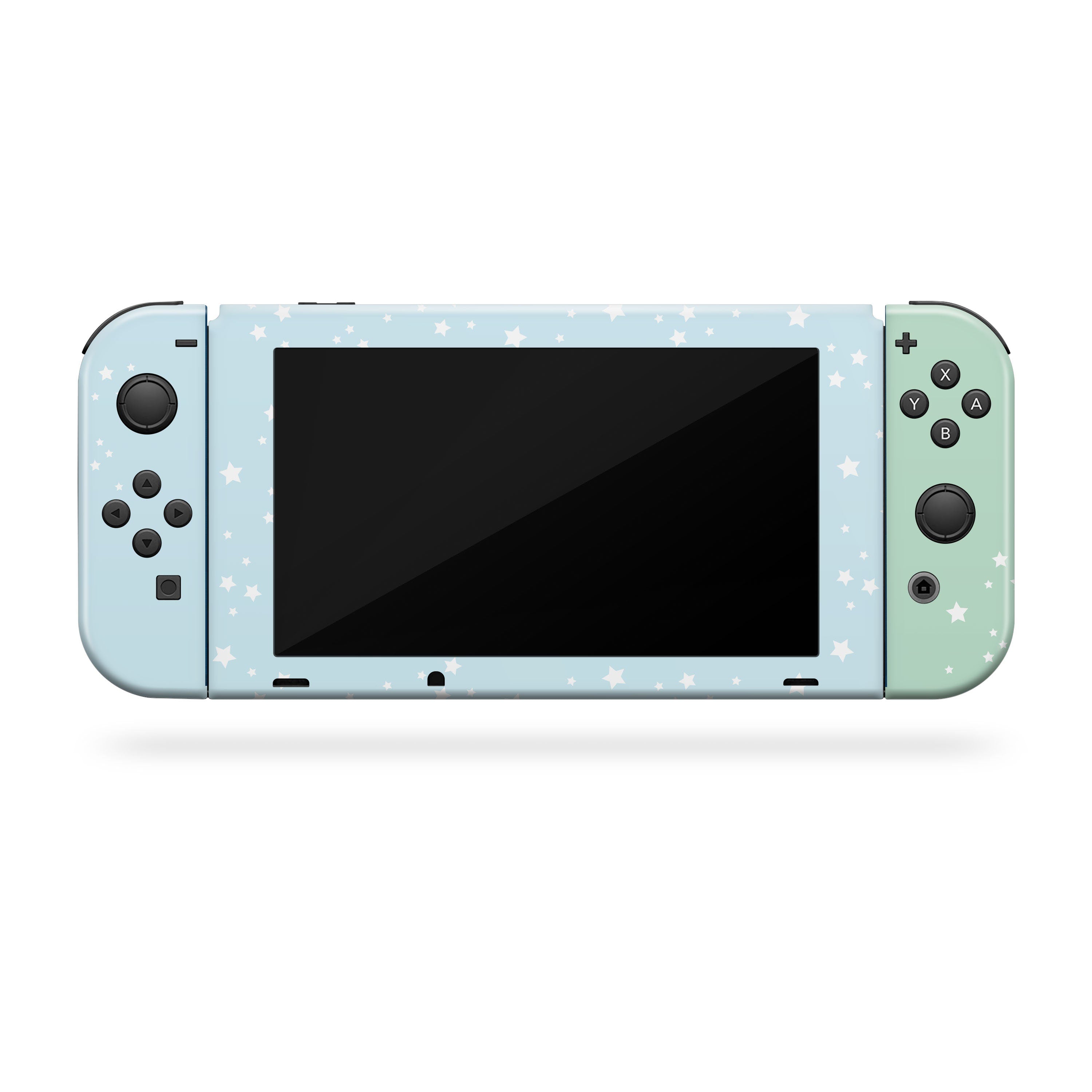 nintendo switches skin Clouds, Pastel Green Starry Sky switch skin Full wrap 3m