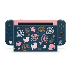 nintendo switches skin, Blue colourful leaf switch skin, Pink leaves skin Full wrap 3m