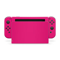 nintendo switches skin pink solid color, full cover premium vinyl 3m