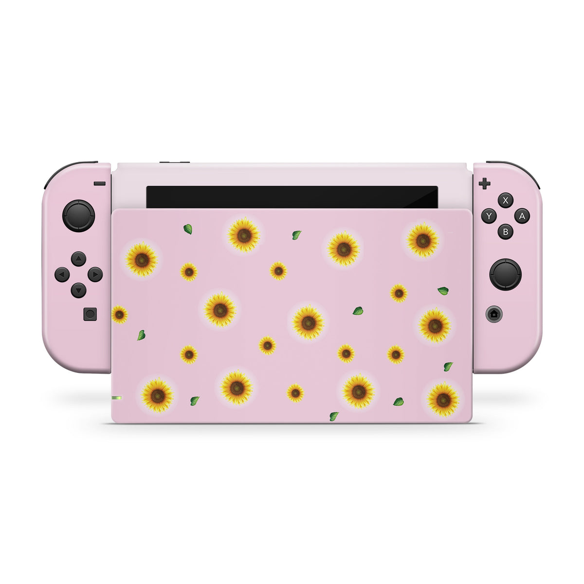 Sunflower nintendo switches skin, Flowers switch skin pink Full cover 3m