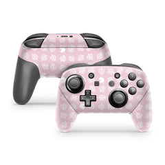 Nintendo Switch Pro Controller Skin leaves, Pink pro controller Full cover 3m