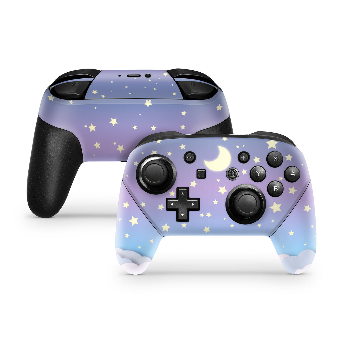 Clouds Nintendo Switch Pro Controller Skin, Purple pastel pro controller Full cover 3m