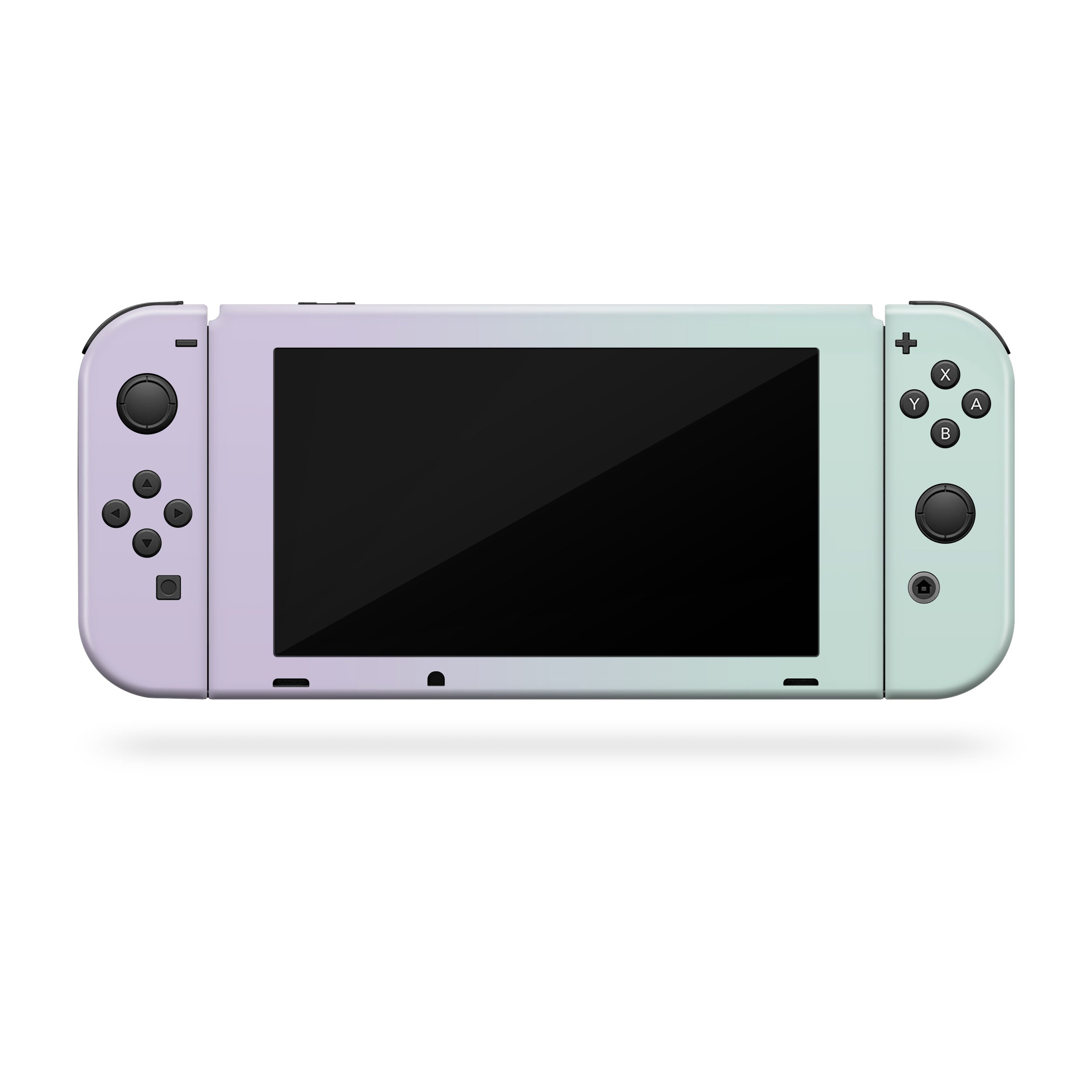 nintendo switches skin Duo color, Pastel blue and purple switch skin