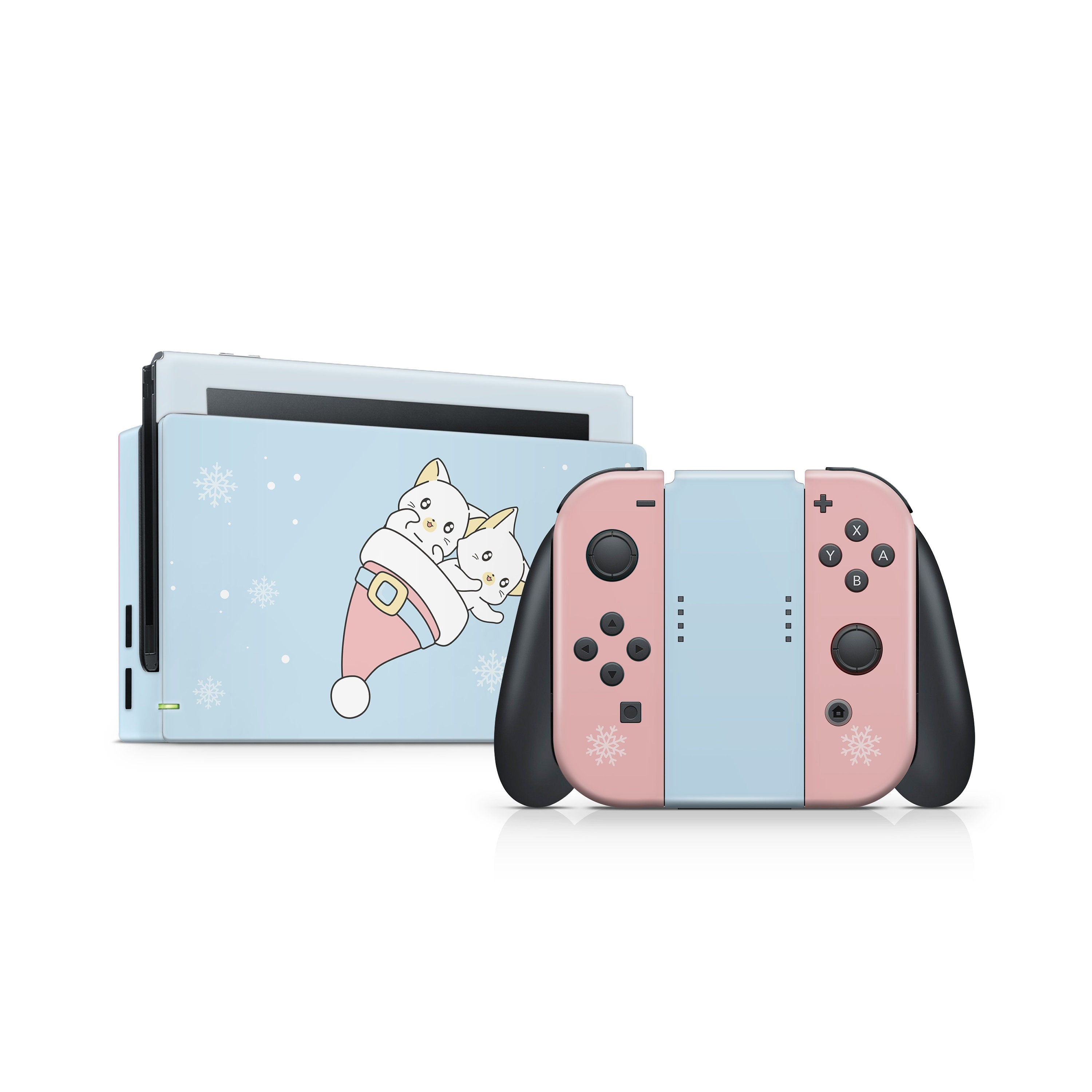 Clearance 70% sale - Christmas Nintendo Switches skin anime, Kawaii blue switch skin Full cover 3m