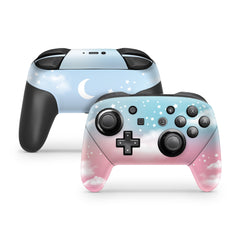 Nintendo Switch Pro Controller Skin, Blue pastel Clouds pro controller Full cover 3m