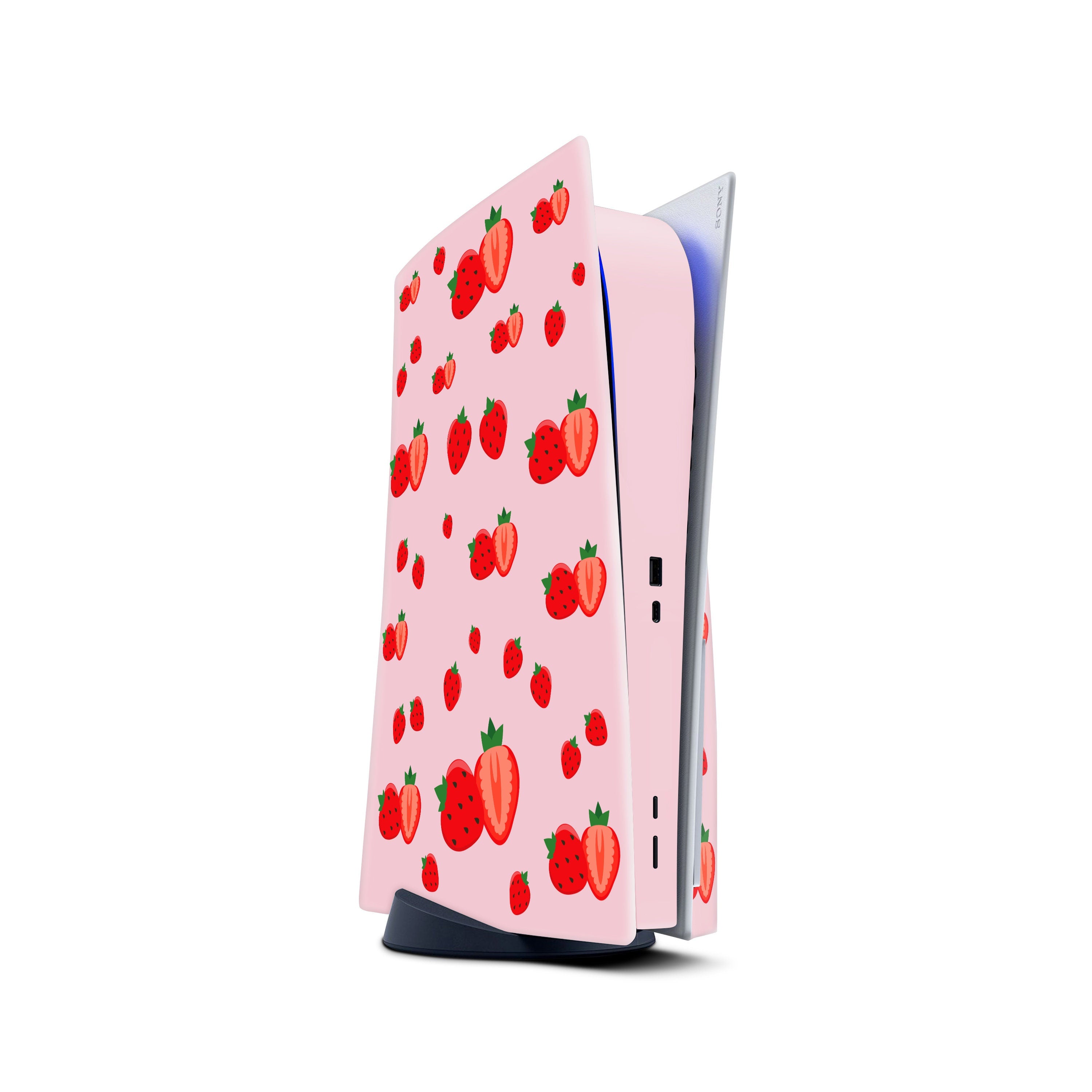 Strawberry Ps5 skin, Sony Playstation 5 Pink, Vinyl 3m stickers moon Full wrap cover